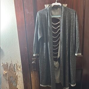 Miracle Gray Cardigan Soft Knit Open Front